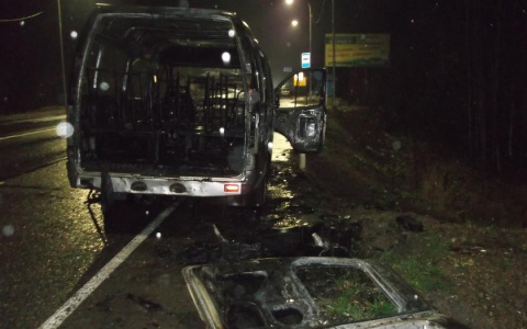 На Советском тракте на глазах очевидцев сгорела «Газель»