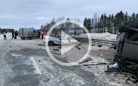 Появилось видео с массового смертельного ДТП на объездной Кирова