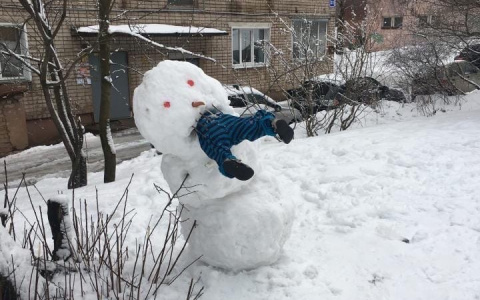 Снеговики едят детей: 6 жутковатых снежных скульптур на улицах Кирова