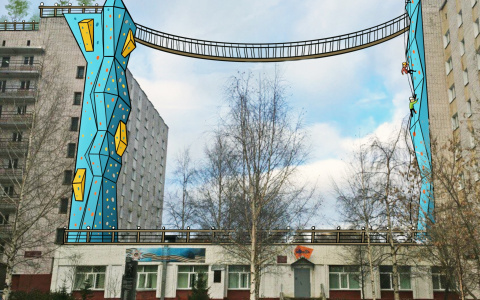 Авторы идеи рассказали о скалодроме, который хотят построят на стенах общежития ВятГУ