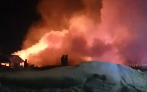 "Люди выбегали в одних носках": видео страшного пожара в Садаковском