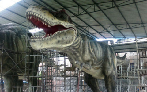 Вандалы оторвали голову динозавру в котельничском парке