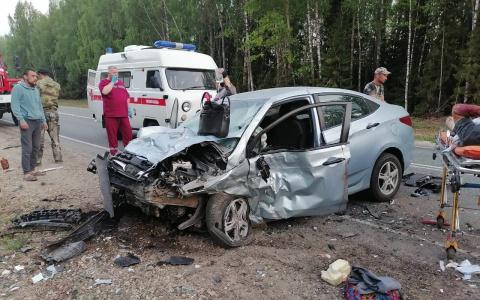 Появилось видео с места смертельной аварии в Нолинском районе