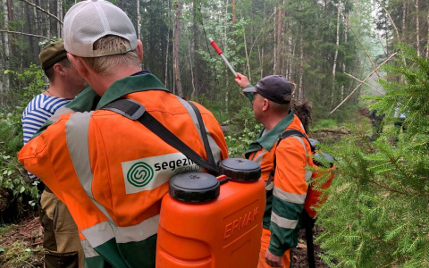 Вятский фанерный комбинат помогает тушить пожары в Кирсинском районе