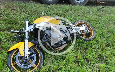 Появилось видео смертельной аварии с мотоциклистом под Кировом