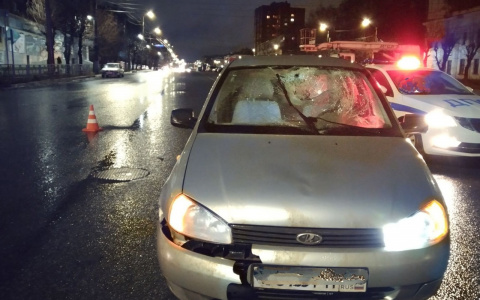 В Кирове водитель машины LADA  сбил пешехода