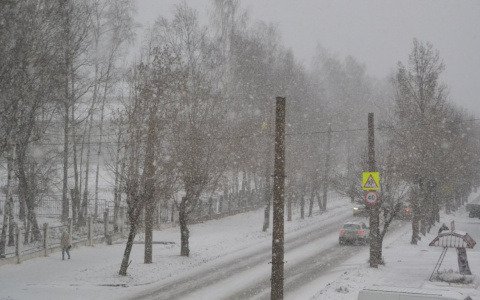Киров заметет мокрым снегом