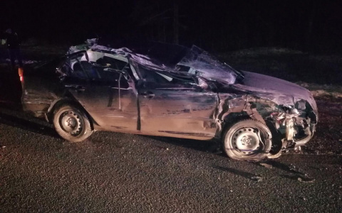 В Кировской области иномарка столкнулась с многотонной фурой