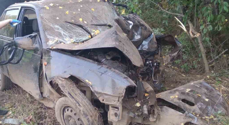 В Кировской области съезд в кювет машины Daewoo Nexia привел к гибели пассажира