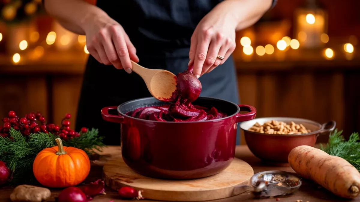 1 ст. л на 1 л воды - варю свеклу за 7 минут: получается сочная, мягкая и не теряет цвет и пользу