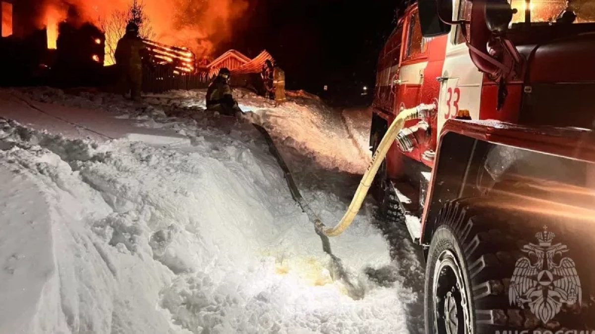 В Малмыжском районе сгорела частная баня