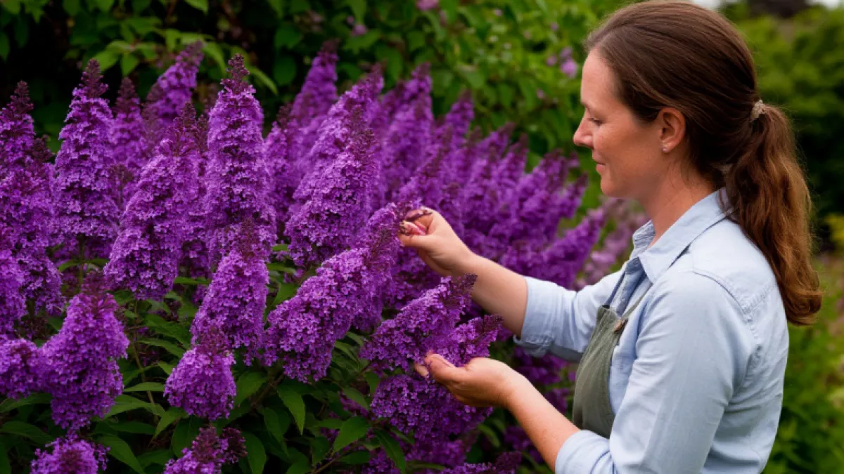 Роскошный лиловый фонтан из ароматных гирлянд весь сезон: неприхотливый кустарник растет даже на бедных почвах и не требует ухода