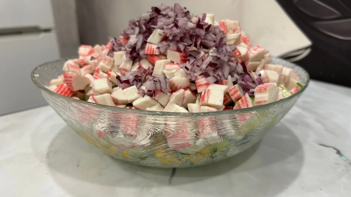 В "Крабовом салате" заменила кукурузу на это - все гости подумали, что готовил шеф-повар. Отличный вариант на любой праздник