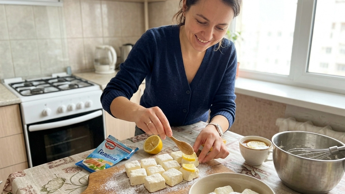 Взбиваем лимонный сок с сахаром - и в холодильник: достаем воздушный зефир - вкуснее маршмеллоу