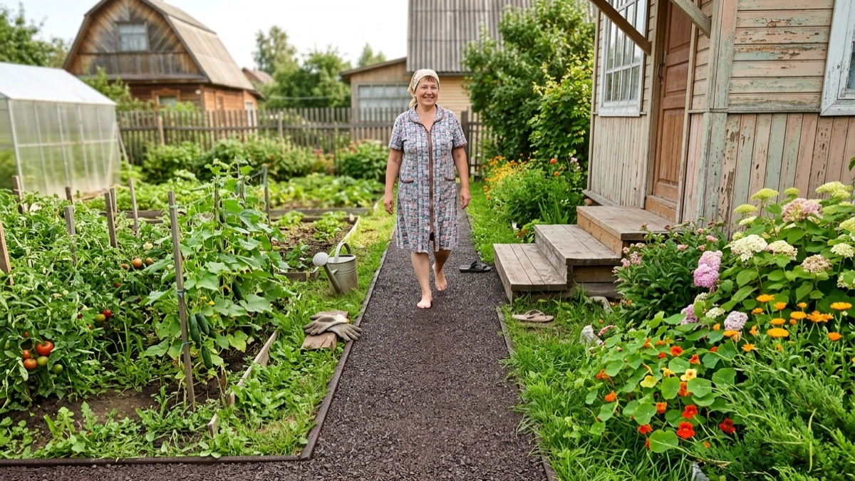 Резиновая крошка своими руками: сделал дорожку, по которой не страшно бегать ни в дождь, ни в гололед