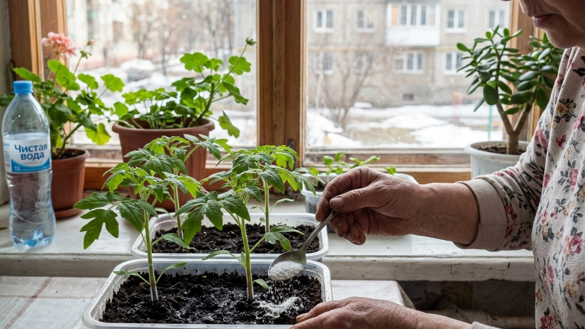 3 грамма порошка - и рассада пойдет в рост как на дрожжах: не стебли, а толстые канаты