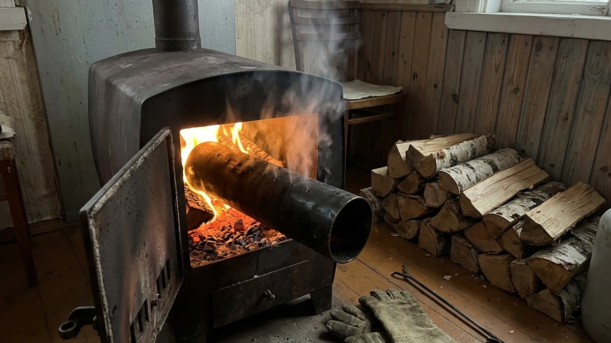 Топлю печку третий год только "вечным поленом" - сократил расход дров в 2 раза. Умельцы в деревнях делают только так