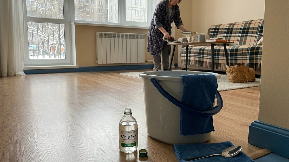 Добавляю одну ложку в воду и забыла о частой уборке: полы сияют и не пачкаются неделями