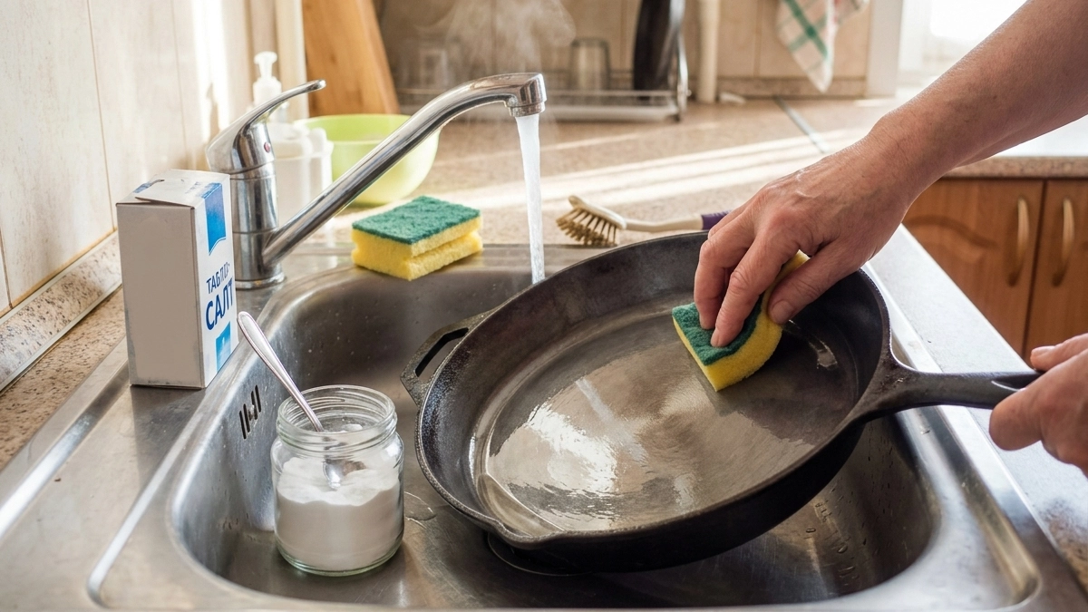 Как я мою жирные сковородки без химии: ресторанный трюк, после которого посуда блестит как новая