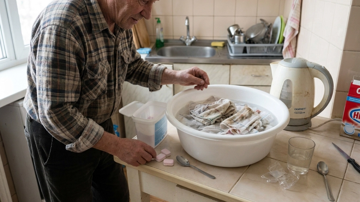 Таблетки для посуды вместо порошка: что стало с полотенцами после стирки — честный эксперимент