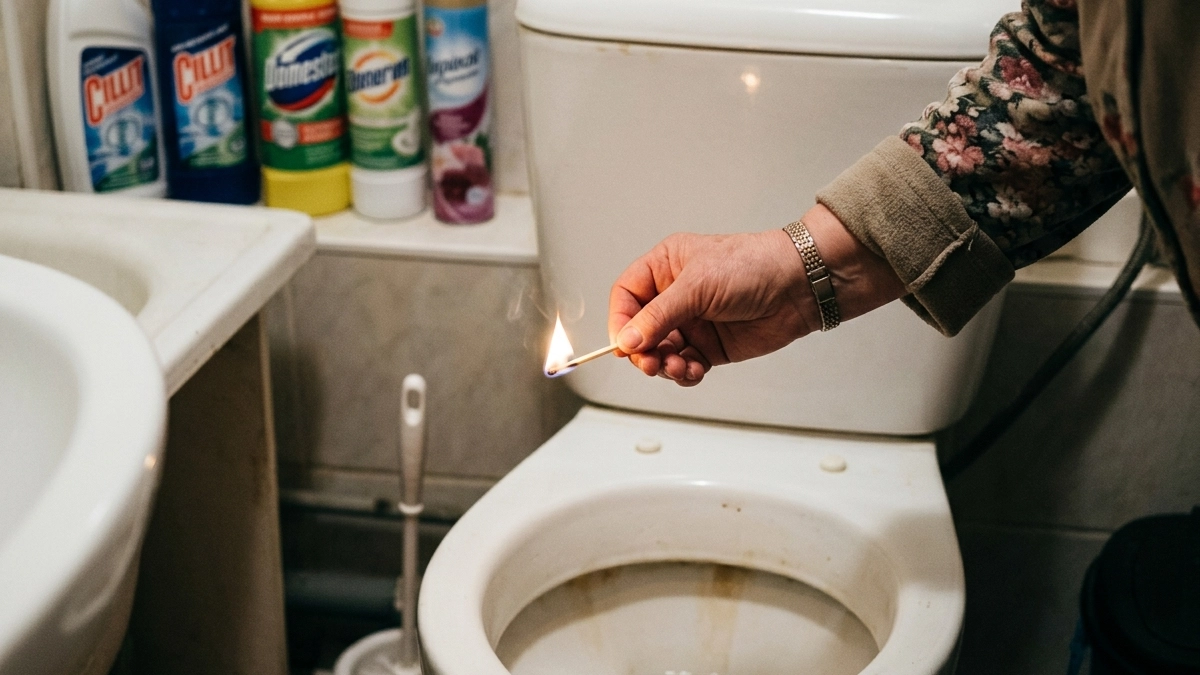 Увидела, как сантехник кидает спичку в унитаз, и теперь делаю так сама — результат поразил