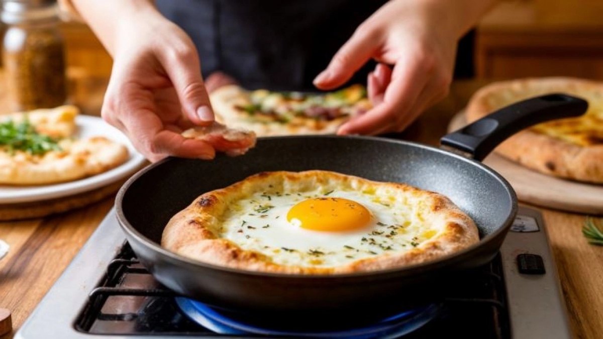 Обожаю этот рецепт: ленивый хачапури на сковороде - готовлю за считанные минуты