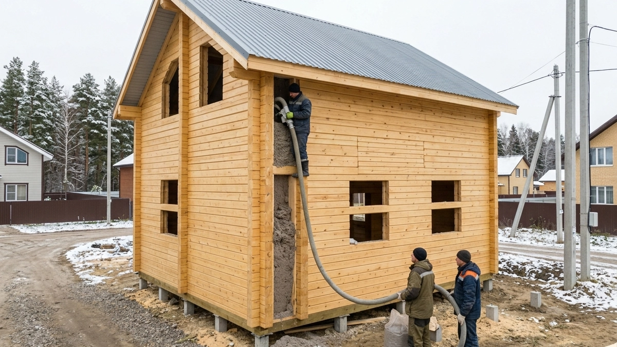 Соседу возвели дом всего за три недели. Эта технология быстрее каркасника, теплее бруса и стены выглядят гораздо эстетичнее