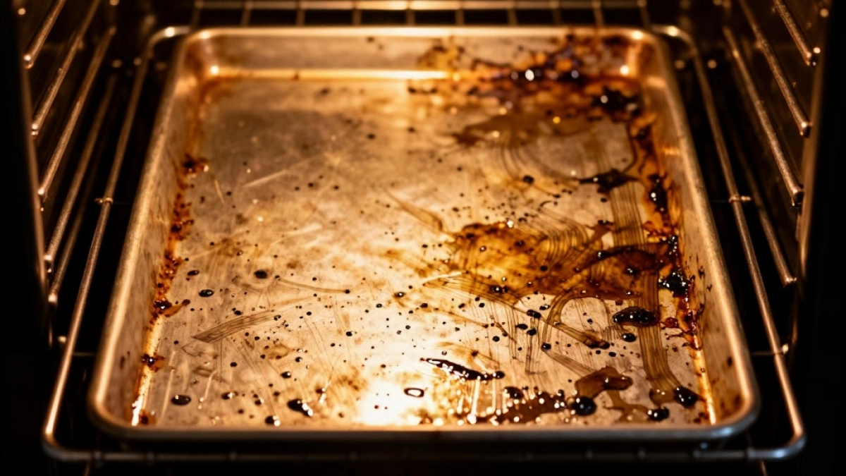 Забудьте о химии: две ложки на противень — и духовка отмоется сама за час