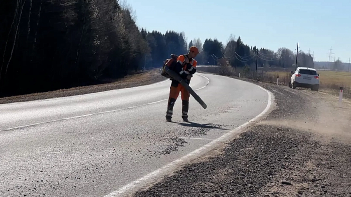 На трех дорогах Кировской области началось обновление дорожной разметки