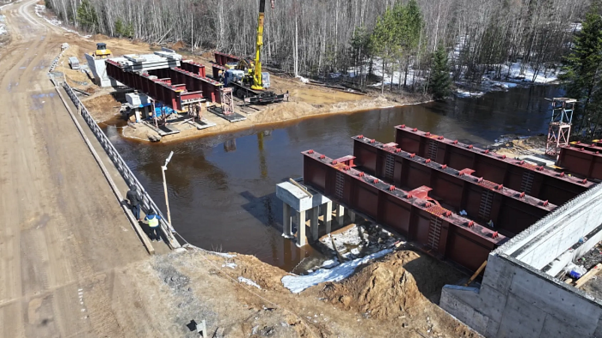 Новый мост через Пушму строят в Подосиновском районе