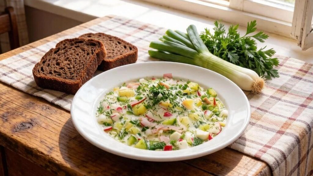 Окрошка по-царски, такую мало кто готовит. Все лето едим только так и никак по-другому