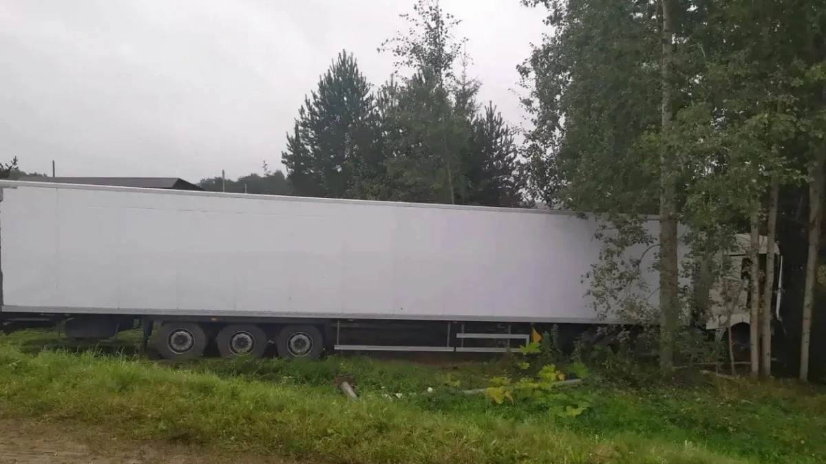 В Котельниче грузовик вылетел с федеральной трассы и взял на таран дерево