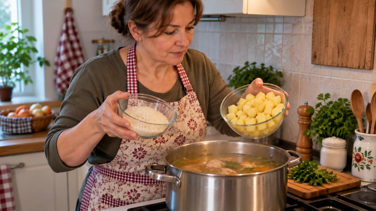 Что кладут первым в суп – рис или картошку: запомните простое правило вкусного бульона