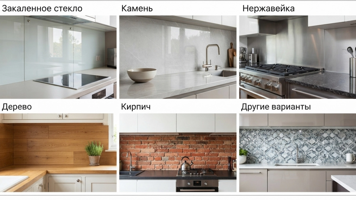 Плитка на кухонном фартуке — прошлый век: 8 стильных материалов, которые легко мыть