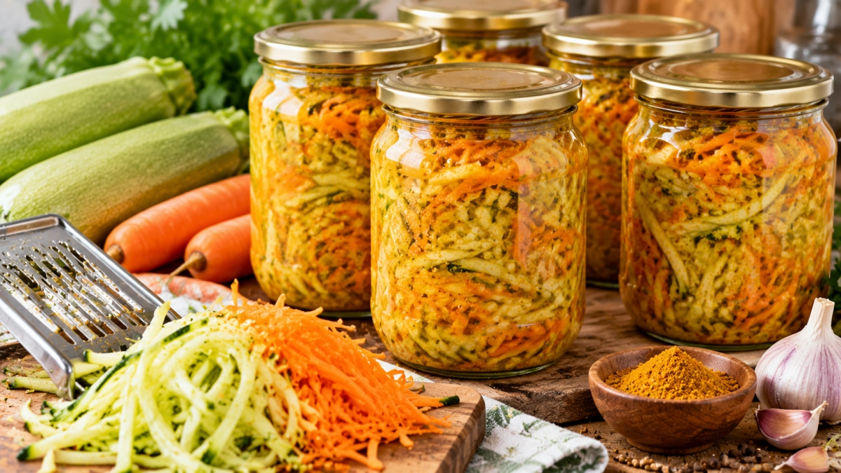 Вместо кабачковой икры на зиму делаю кабачки с карри: острая закуска с чесноком, для которой годятся даже переросшие кабачки