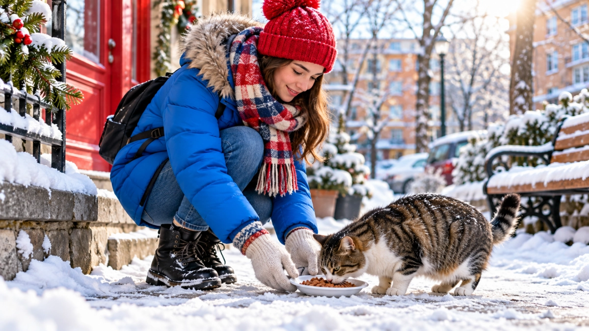 Холодно ли кошкам зимой на улице и как они переносят холод?