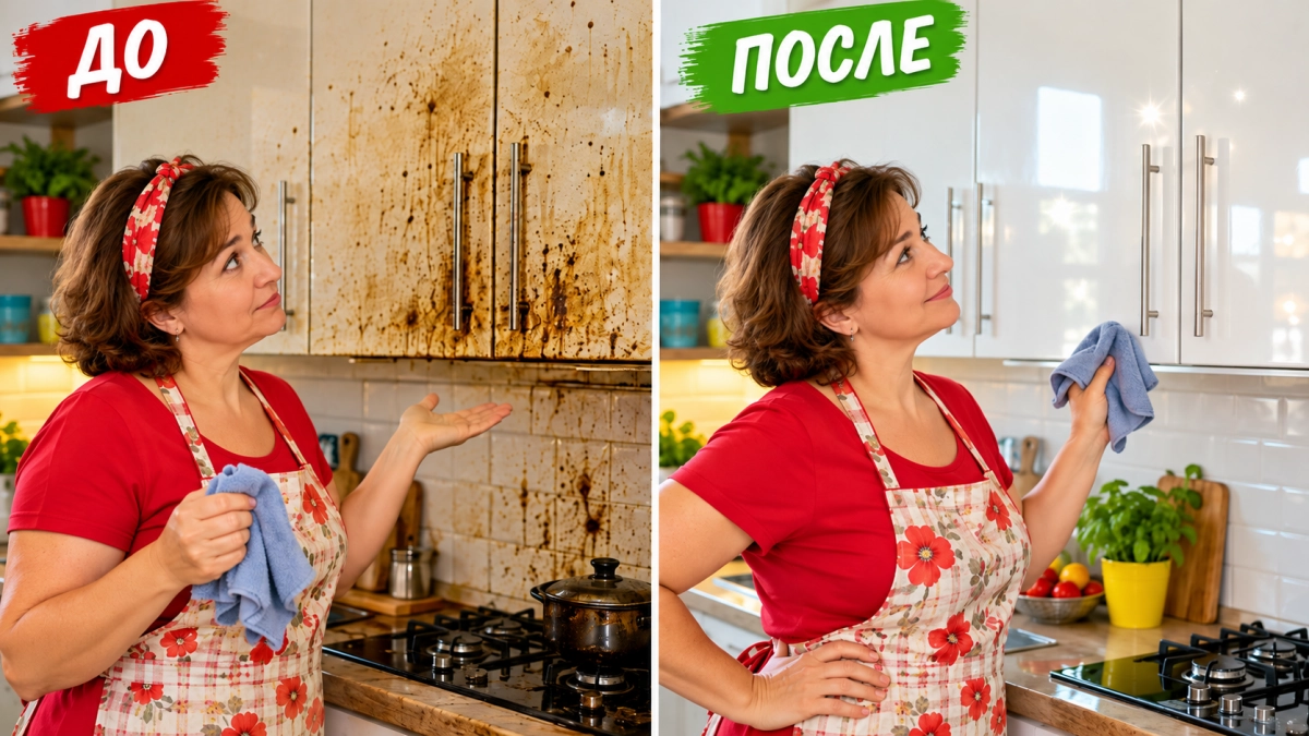 Как отмыть кухонный фасад от жира и нагара за 10 минут: домашний способ без сильного трения