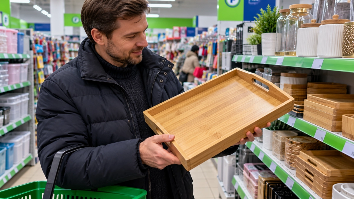Купил в Fix Price бамбуковый поднос для фруктов — на даче нашёл ему применение куда интереснее
