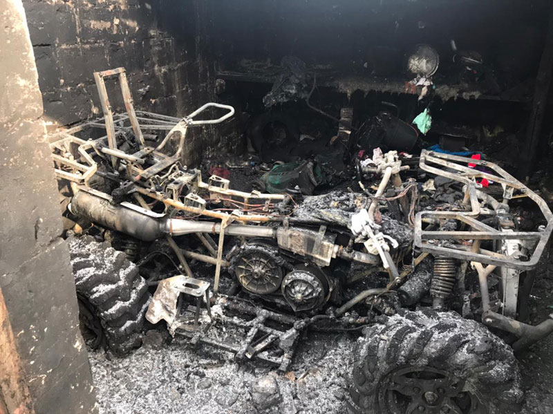 Под Слободским в гараже сгорел квадроцикл