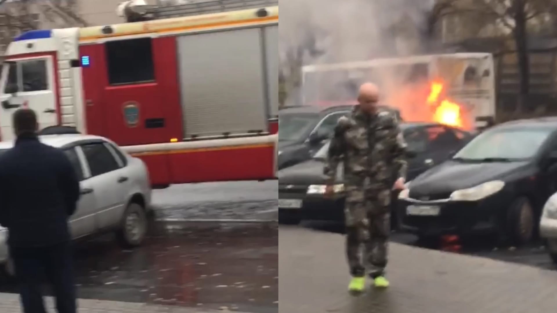 В Кирове на Филейке загорелась иномарка: на место прибыли пожарные расчеты 