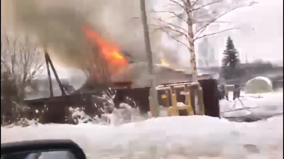 В Слободском районе произошел крупный пожар