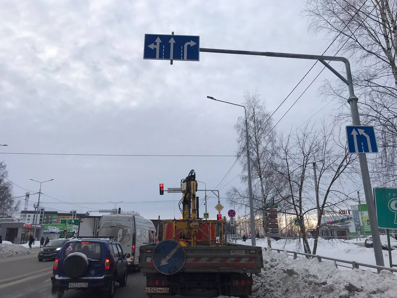 На одном из перекрестков Кирова изменено дорожное движение