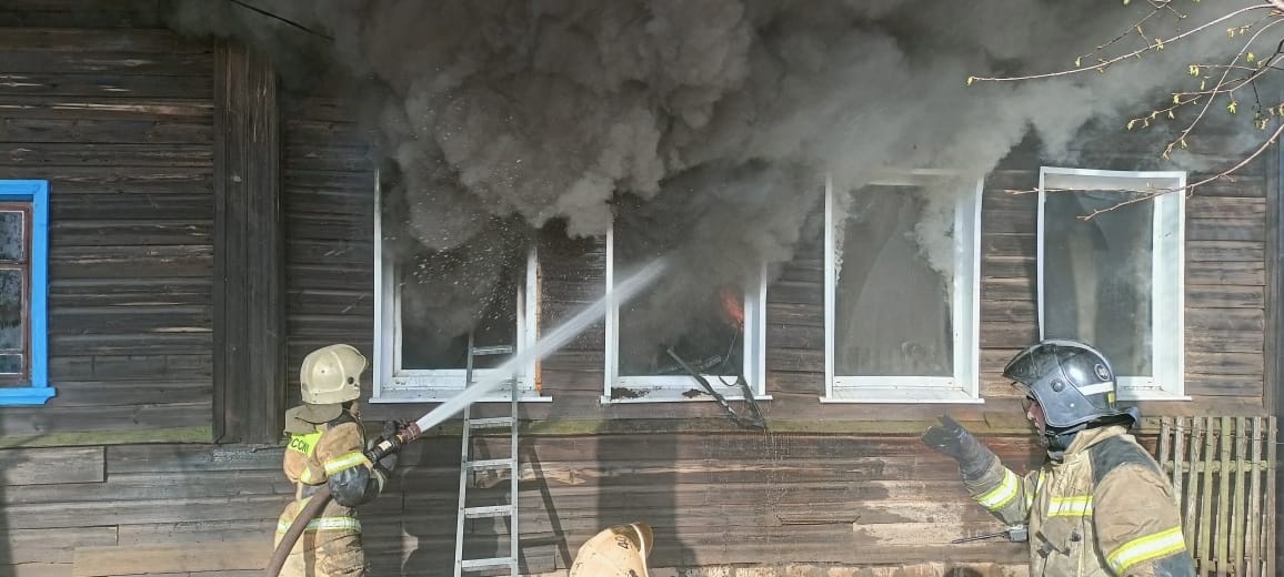 В Котельничском районе горел частный дом