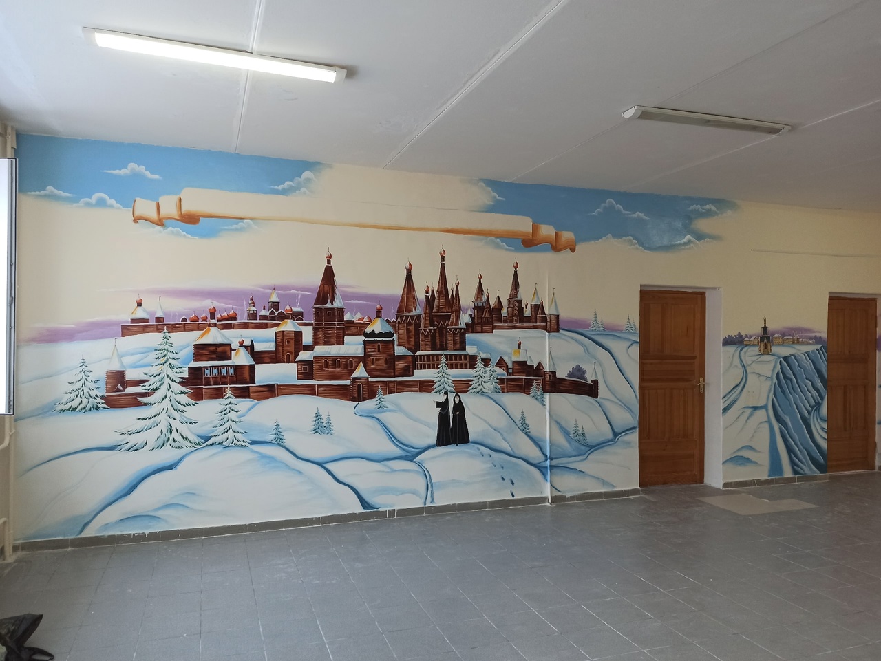 На стенах нововятской школы появились произведения искусства